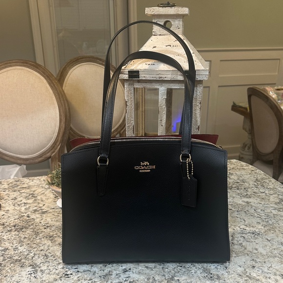 Coach Handbags - Coach Black Leather Shoulder Bag